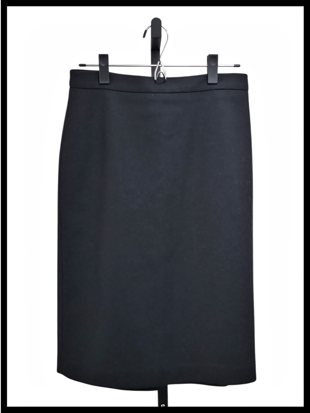 PURE Collection Wool Pencil Skirt Lined Black Size 4 Classic Timeless Minimalist